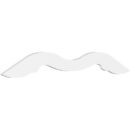 Ekena Millwork Pitch Midway Architectural Grade PVC Gable Pediment, 60"W x 15"H x 1"P (6/12) GPP060X015X100MID